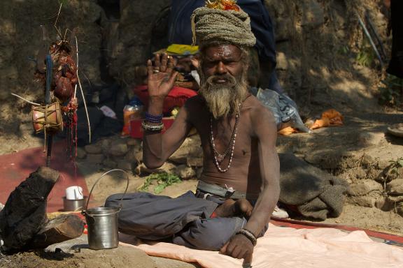 Sadhu à Pashupatinath au Népal