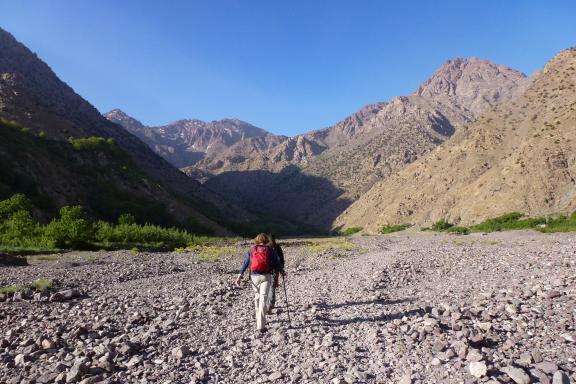 Tek vers le sommet du Toubkal dans l'Atlas
