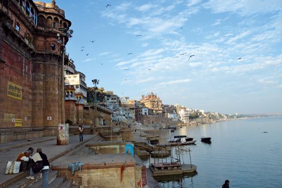 Randonnée sur les ghâts le long du Gange à Varanasi