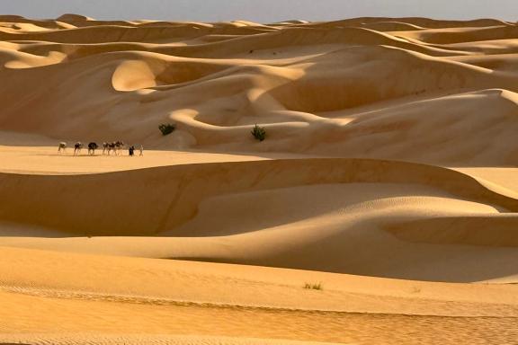 Caravanne dans les dunes