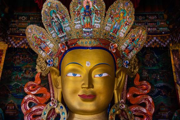 Monastère de Tiksey au Ladakh en Himalaya en Inde