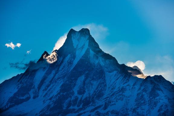 Le Machapuchare dans la région des Annapurnas au Népal