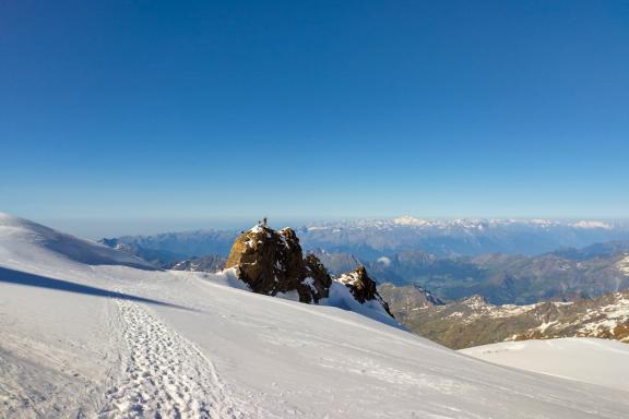 Ascension du mont Rose dans les Alpes