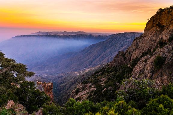 Randonnée dans les paysages de l'Asir