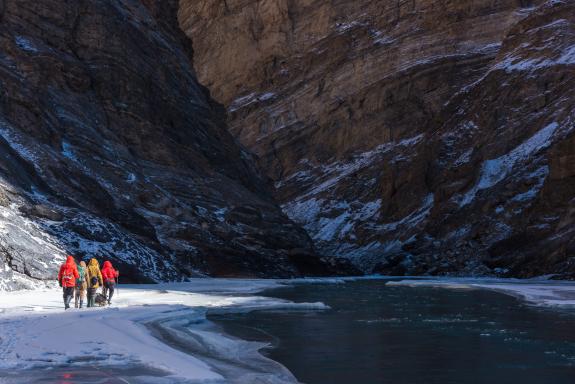 India, Kashmir, Ladakh, Zanskar in winter, chadar trek, from Nierak to Tibb Baho.