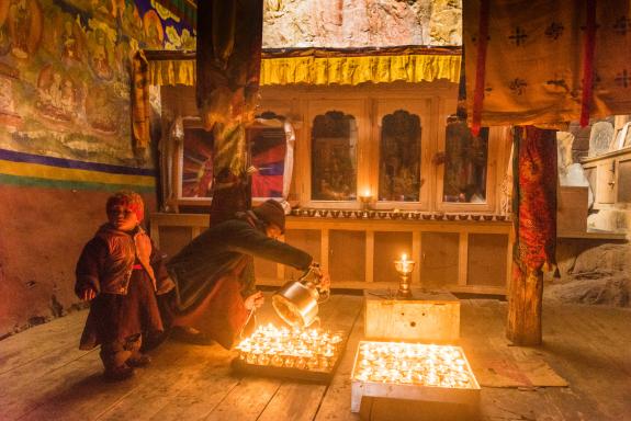 India, Kashmir, Ladakh, Zanskar in winter,  Karsha.