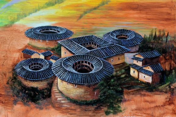 Trek vers une maison fortifiée hakka dans les montagnes du Fujian