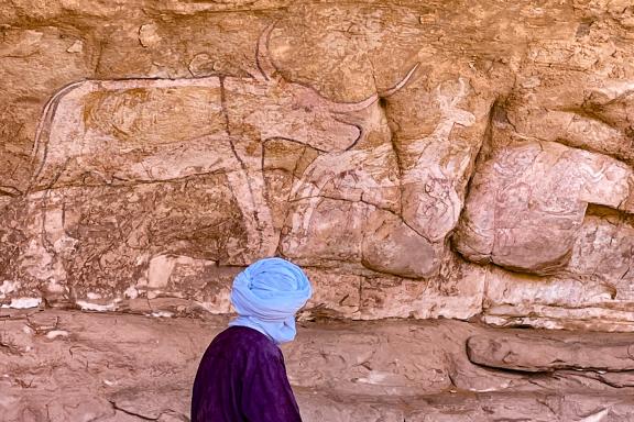 Voyage et gravure rupestre de Séfat