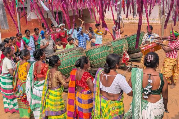 Voyage vers une cérémonie dans un village des Santhal au Jharkhand