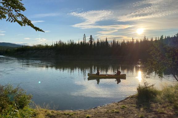 Au Canada en canoë sur la riviere yukon