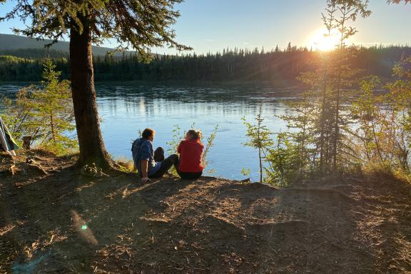 Au Canada en canoë sur la riviere yukon
