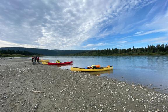 Au Canada en canoë sur la riviere yukon