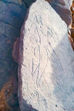Randonnée près de gravure rupestre dans l'oued Djerat