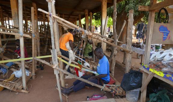 Les tisserands près de Bouaké