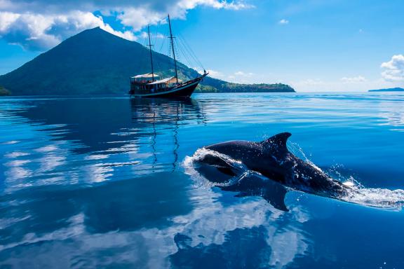 Navigation parmi les iles Banda aux Moluques