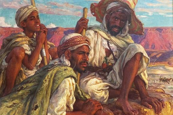 Peinture d'Étienne Dinet - Fellahs du nord-est algérien